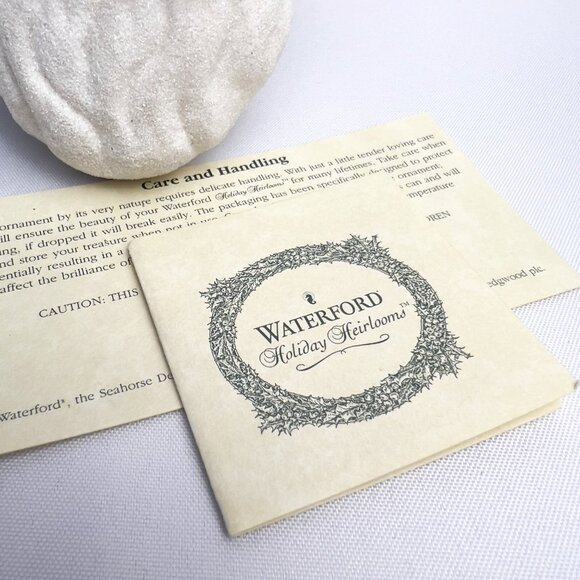 Waterford Santa Ornament Vintage 1997 Hand-Painted Glass Original Box & Tags 6" - Picture 2 of 9